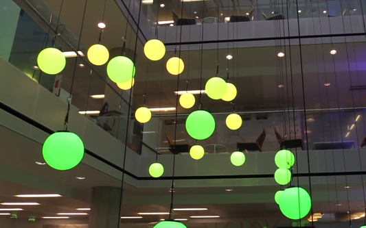 Spheres for interactive installation in London 2014
