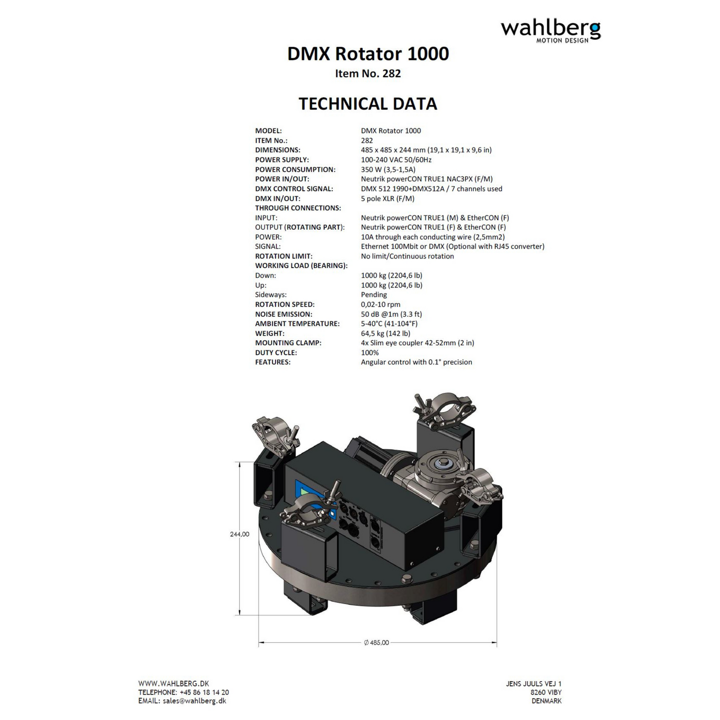 DMX Giga Rotator with Power and CAT5