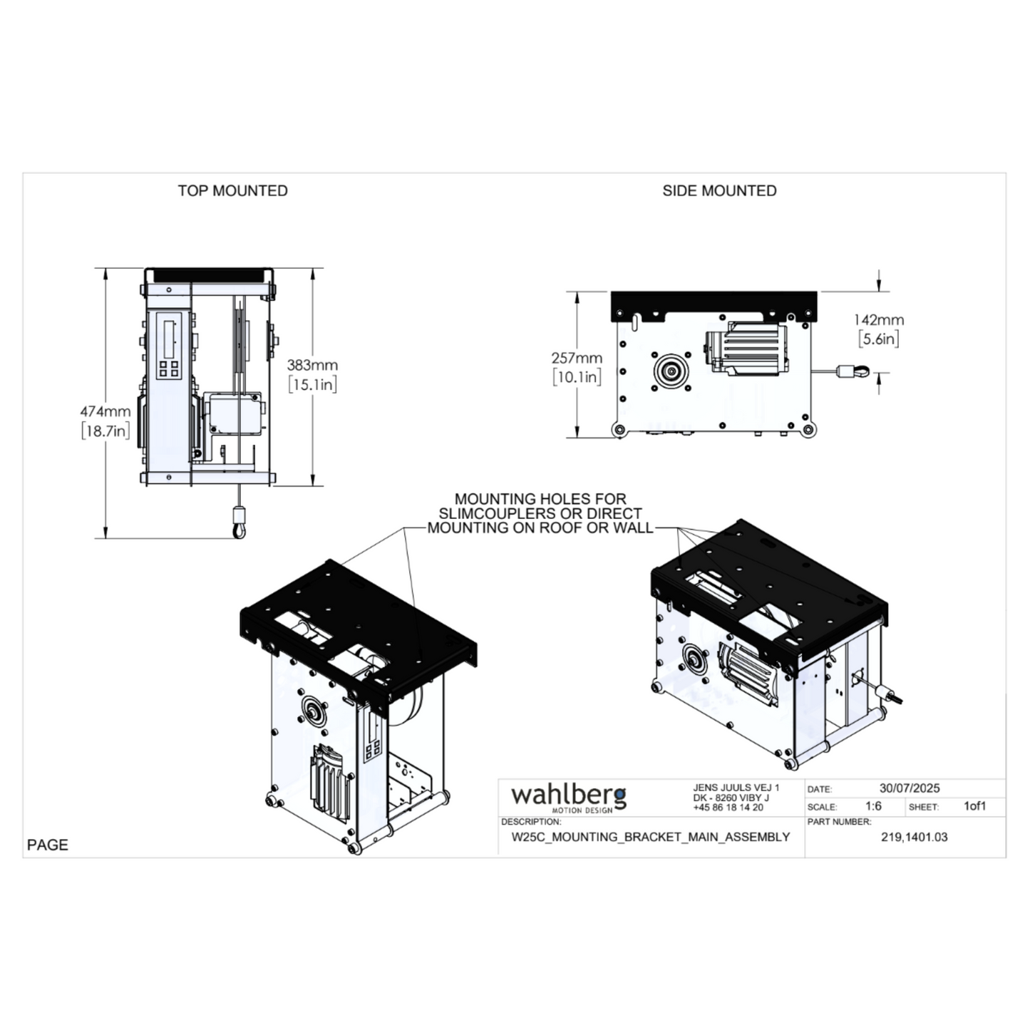 Winch 25 Curtain Mounting Bracket