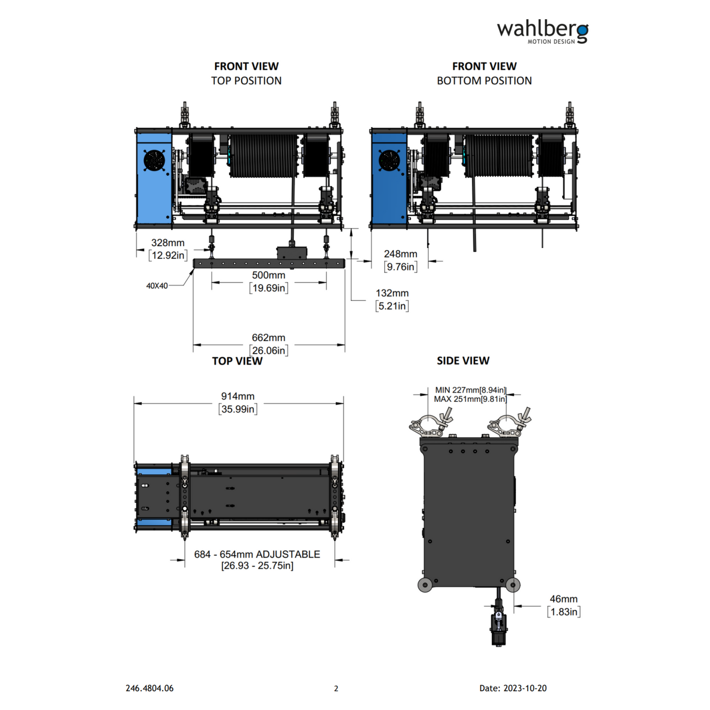 Winch 50 Double + Power and Cat5