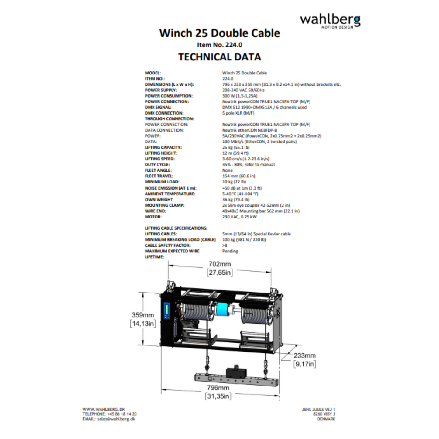 Winch 25 Double Cable