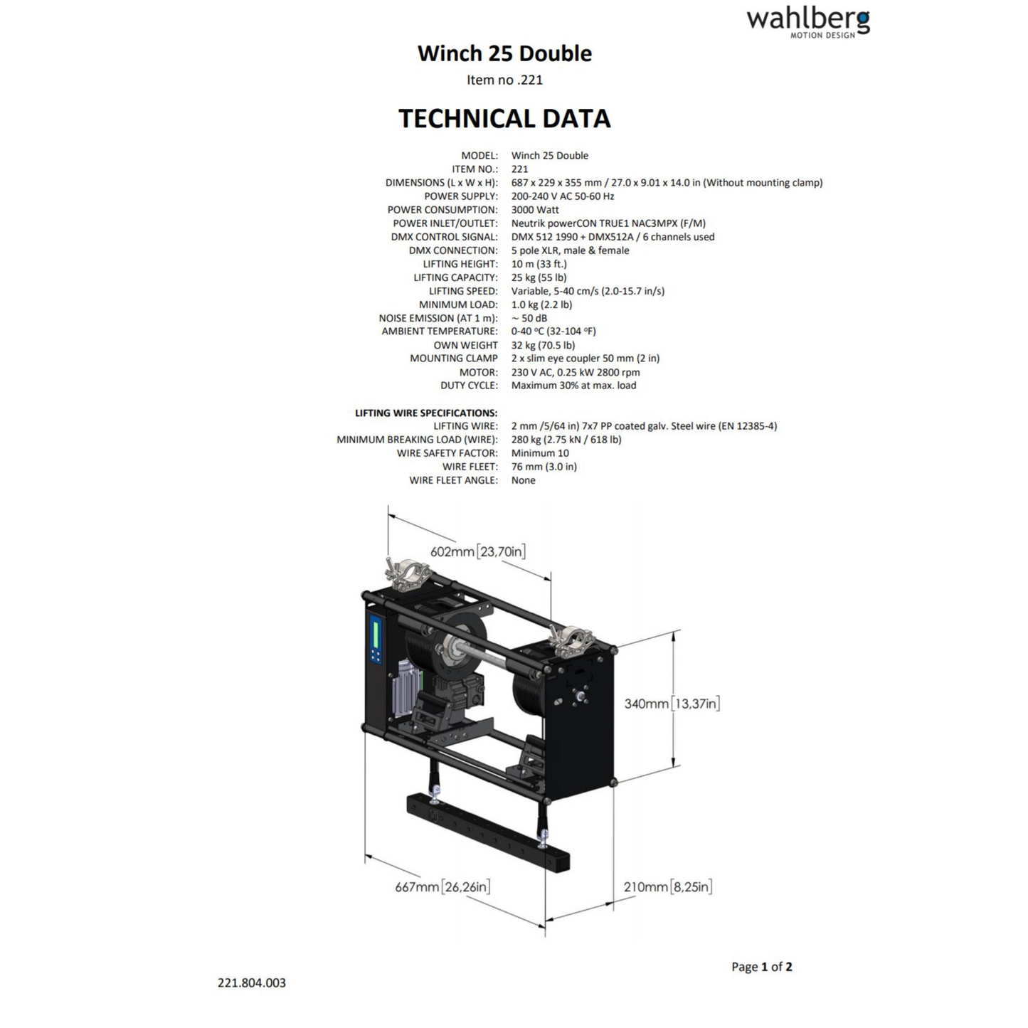 Winch 25 Double