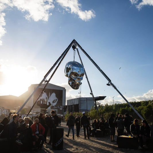 Rotating skull at Copenhell 2018
