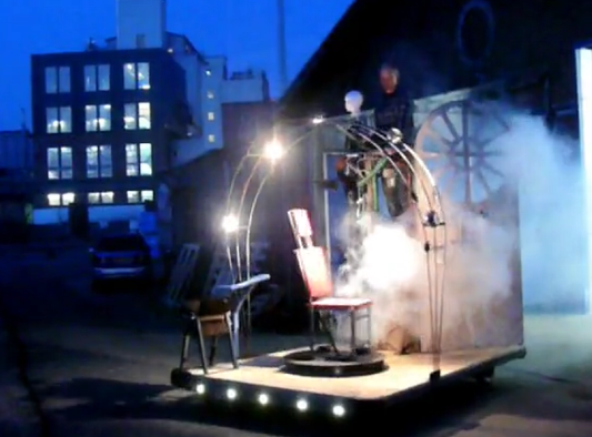 Custom made Time machine for Circus Summarum in Denmark 2010