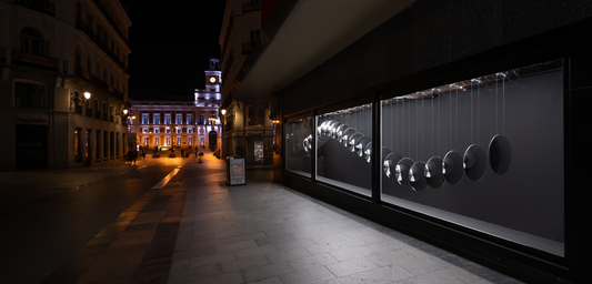 Remarkable and reflective kinetic sculpture using Wahlberg winches - 2022