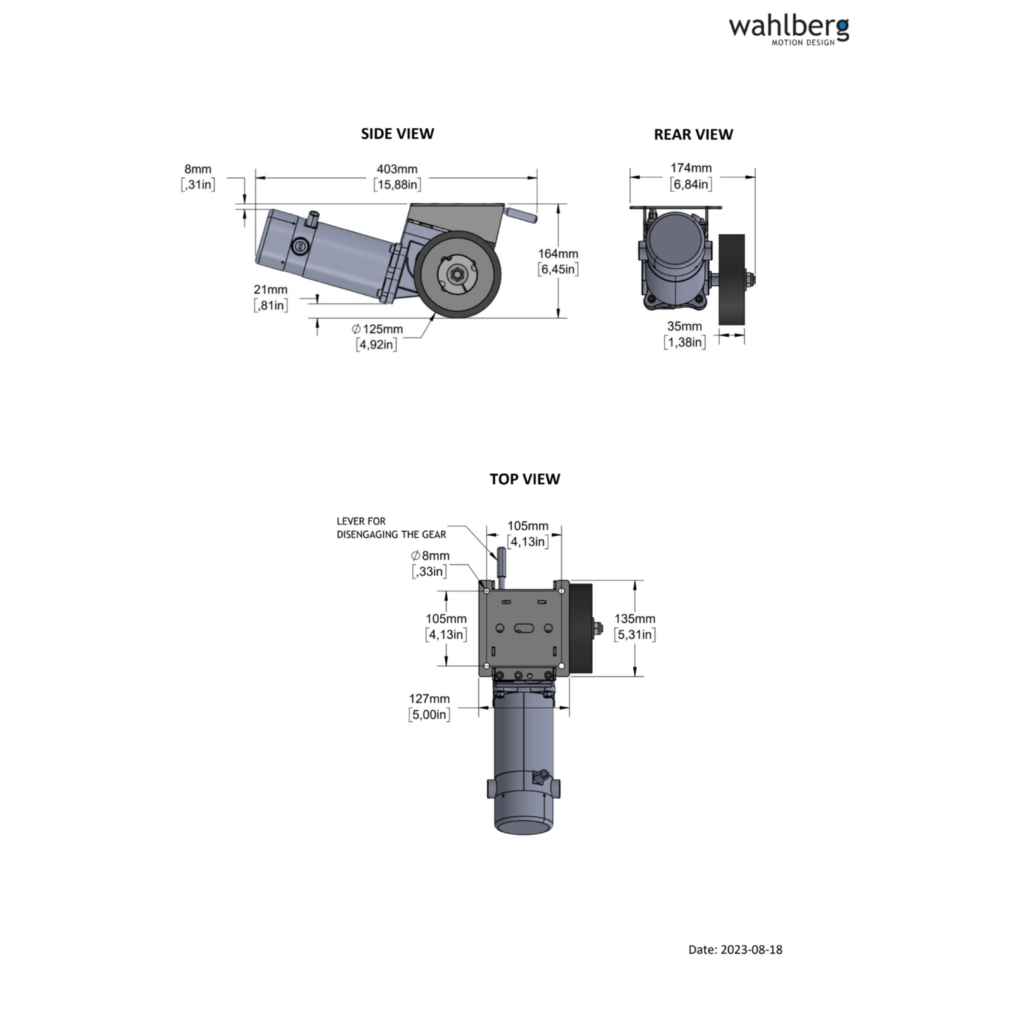 340W Motor Console 125mm Wheel
