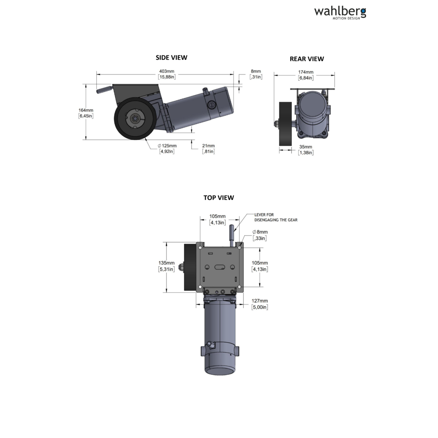 340W Motor Console 125mm Wheel