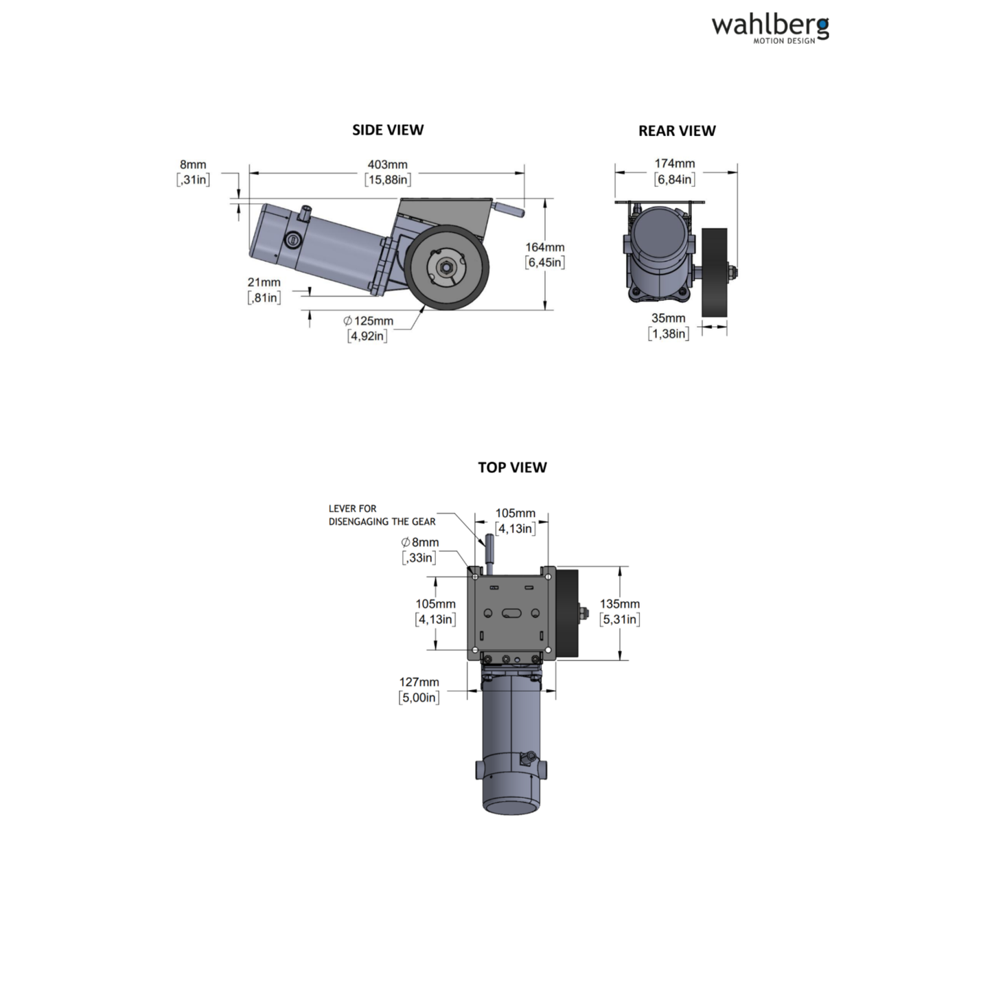 340W Motor Console 125mm Wheel