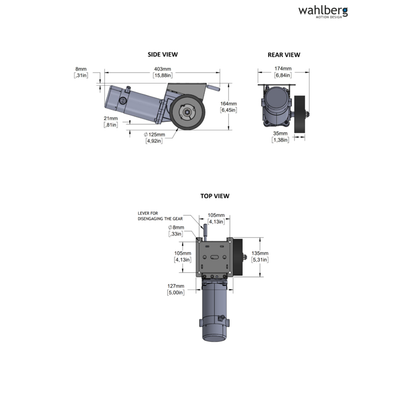 340W Motor Console 125mm Wheel