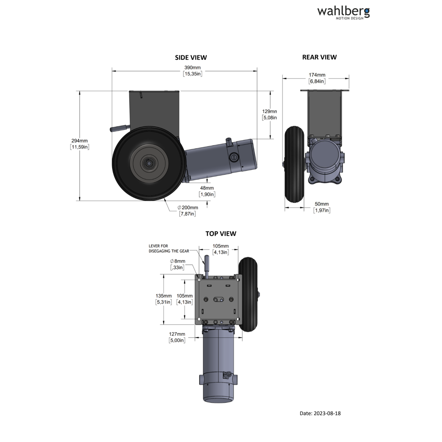 340W Motor Console 200mm Wheel