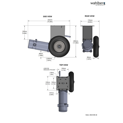 340W Motor Console 200mm Wheel