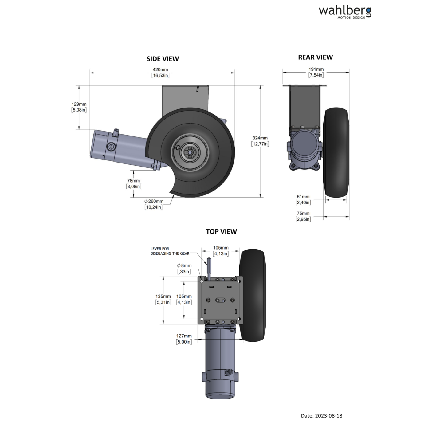 340W Motor Console 260mm Wheel