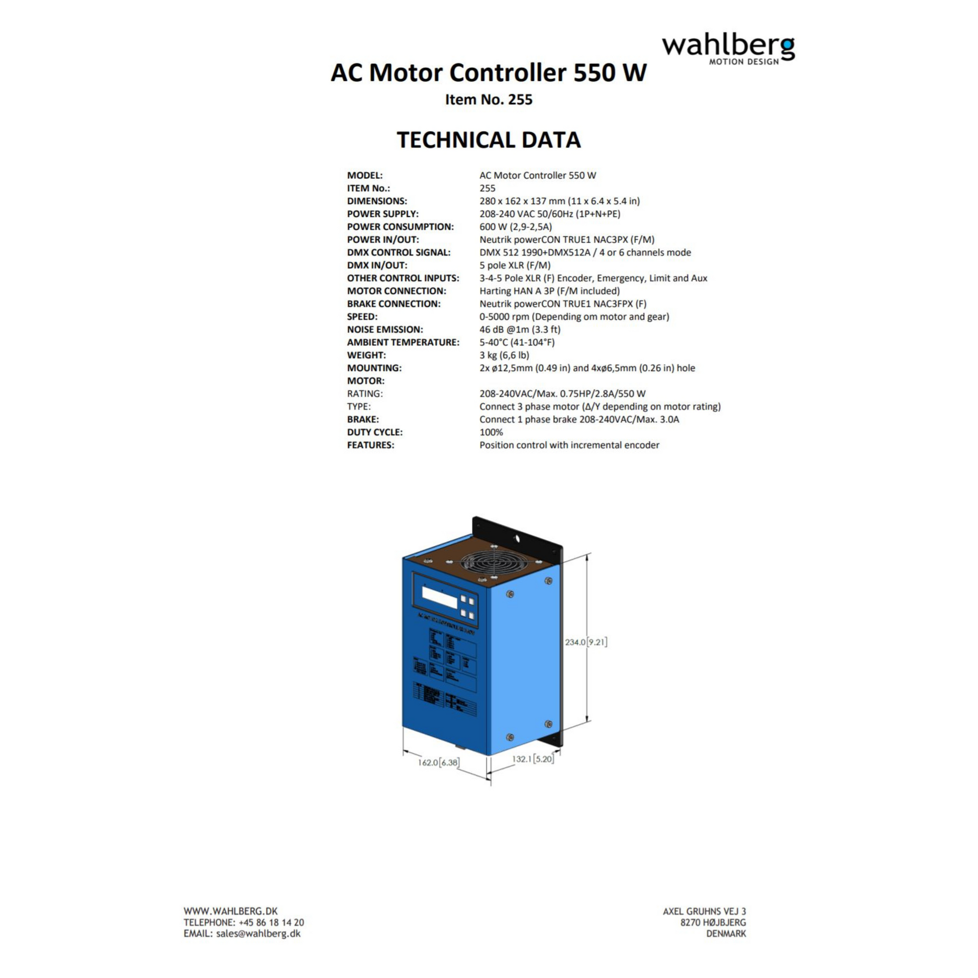 AC Motor Controller 550 W