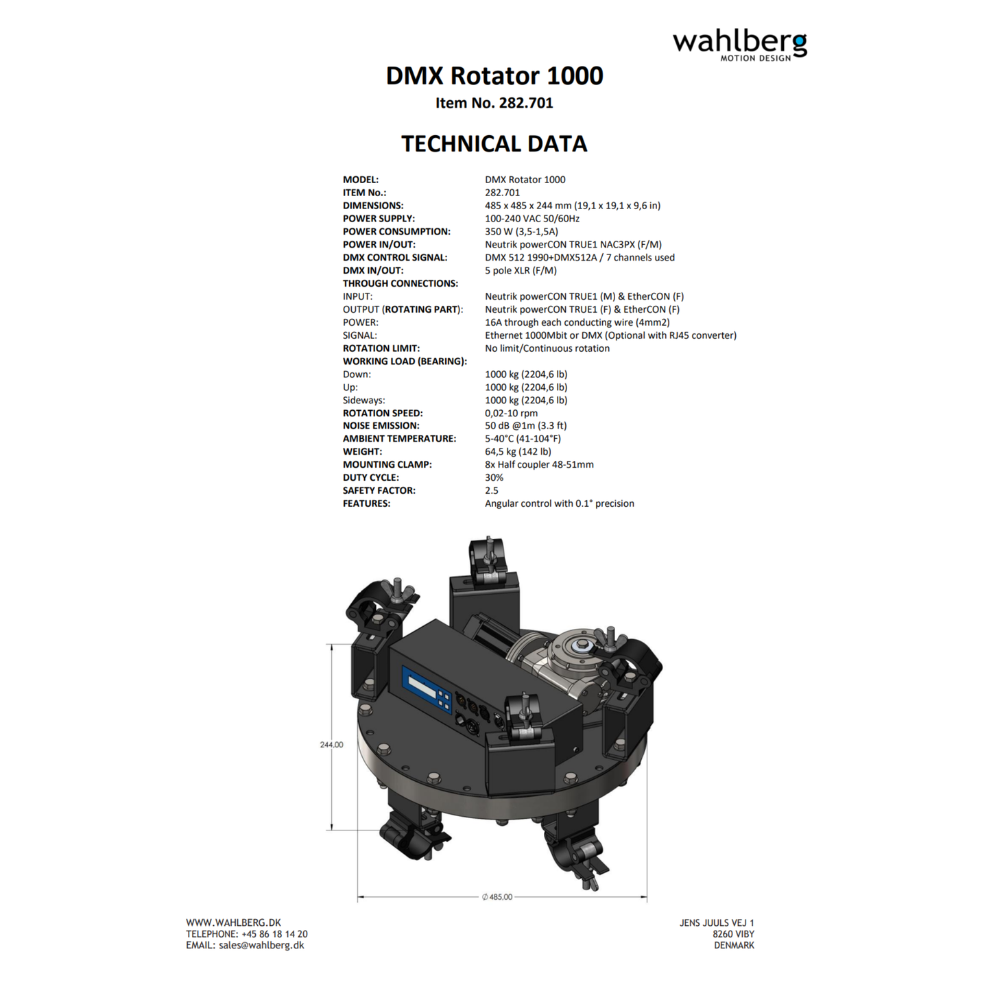 DMX Giga Rotator with Power and CAT5