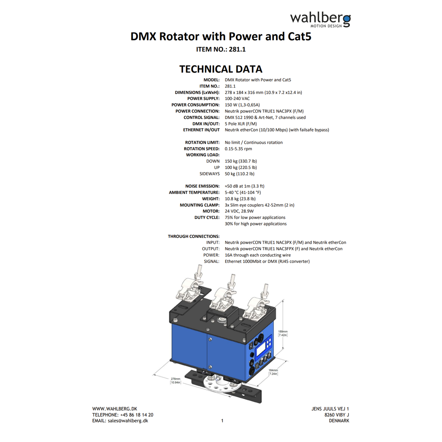 DMX Rotator with Power and CAT5e