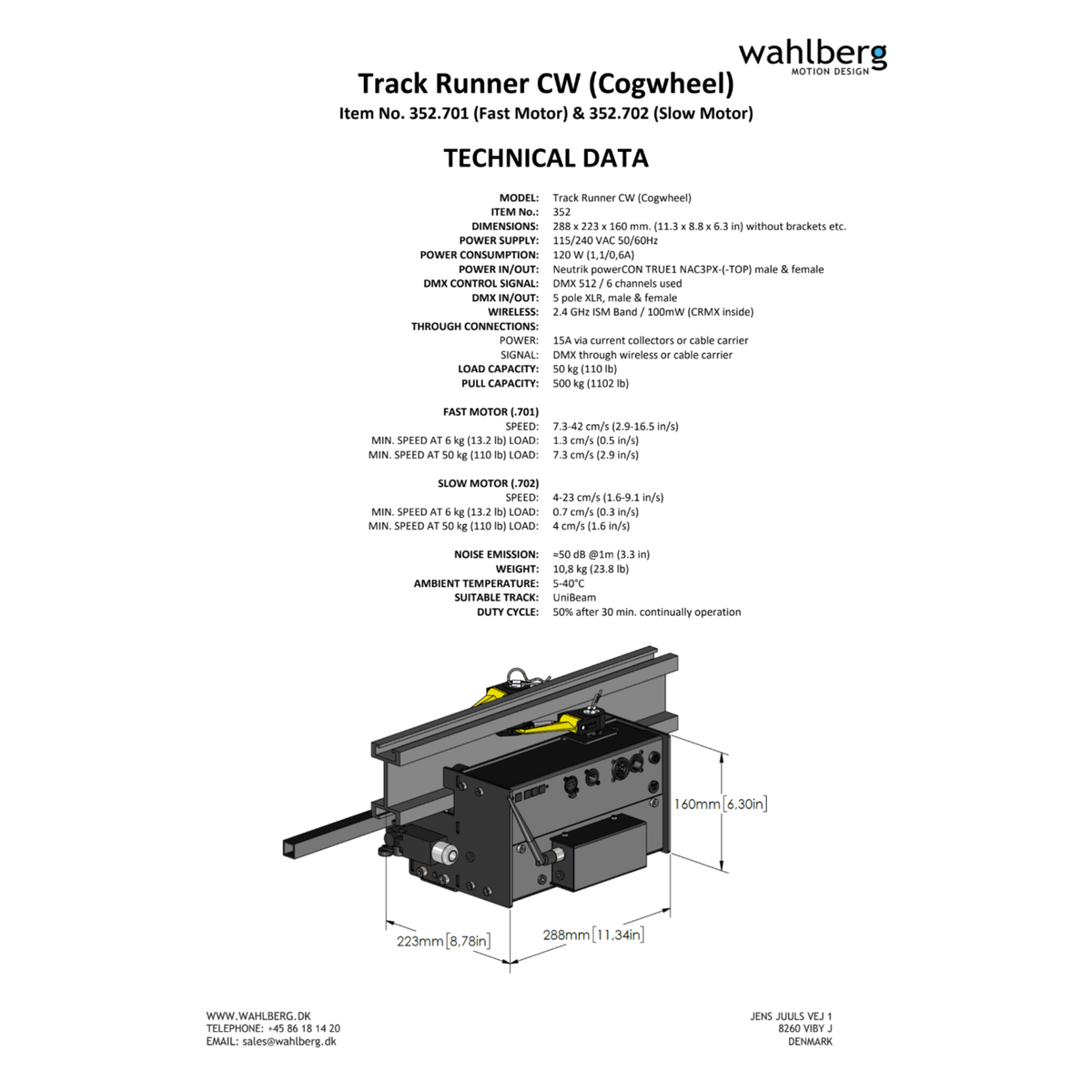 Track Runner with Cogwheel