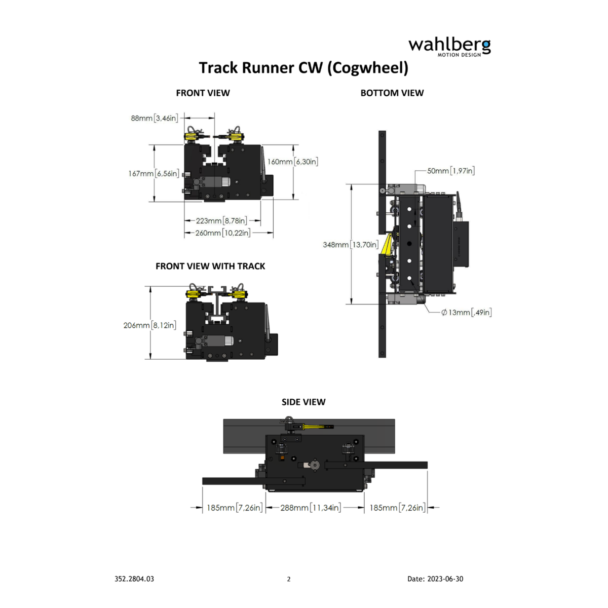 Track Runner with Cogwheel
