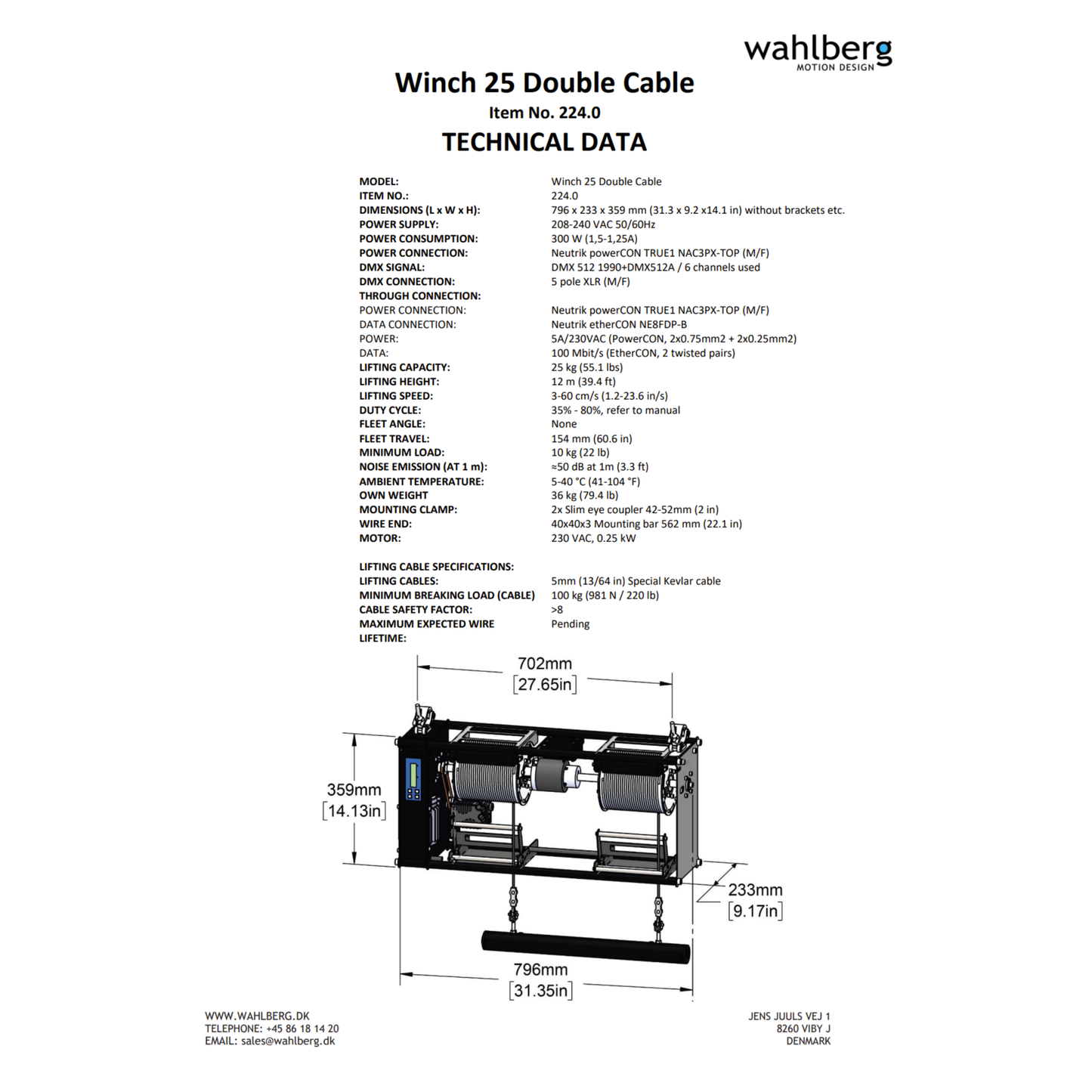 Winch 25 Double Cable