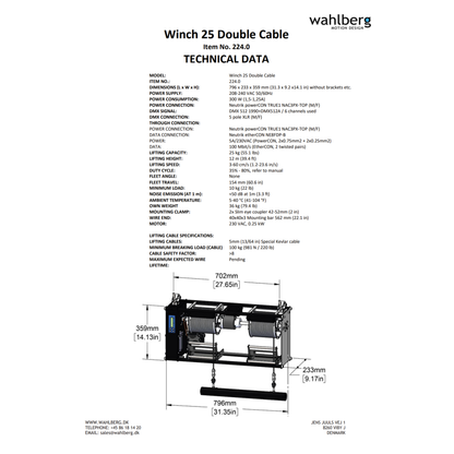 Winch 25 Double Cable