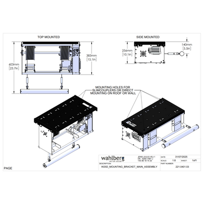 Winch 25 Double Mounting Bracket